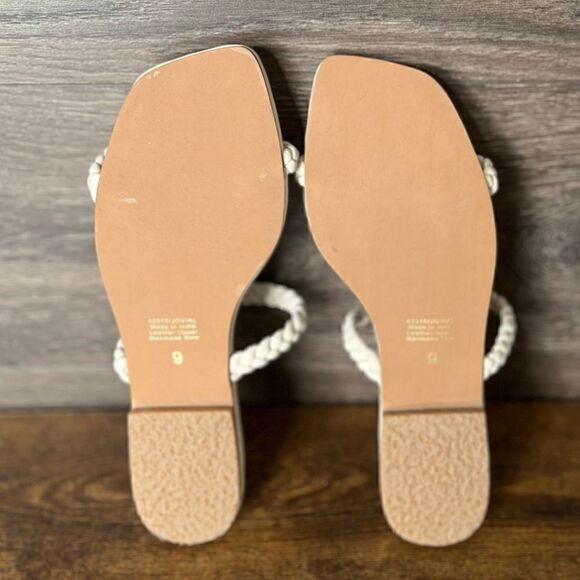 Diba True Jo Vial Leather Braided Sandal in Off White, Size 9. New in Box! - Picture 9 of 16